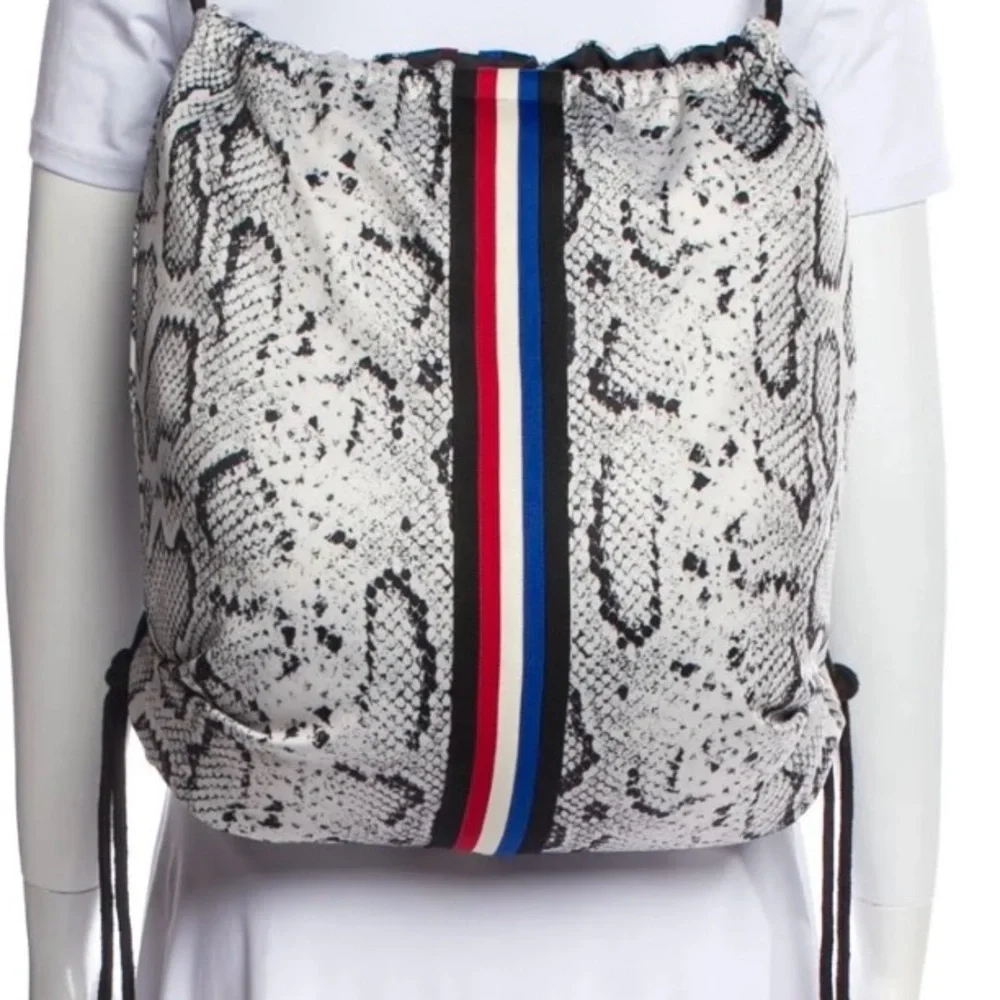 Python Print Drawstring Backpack Shoulder Bag Red White Blue Neiman Marcus